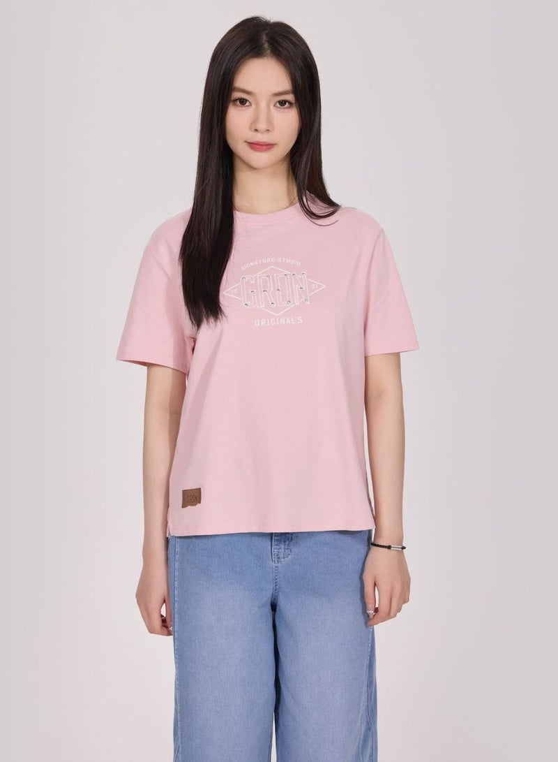 GIORDANO Women Boyfriend Cotton Graphic Tee - Image 1