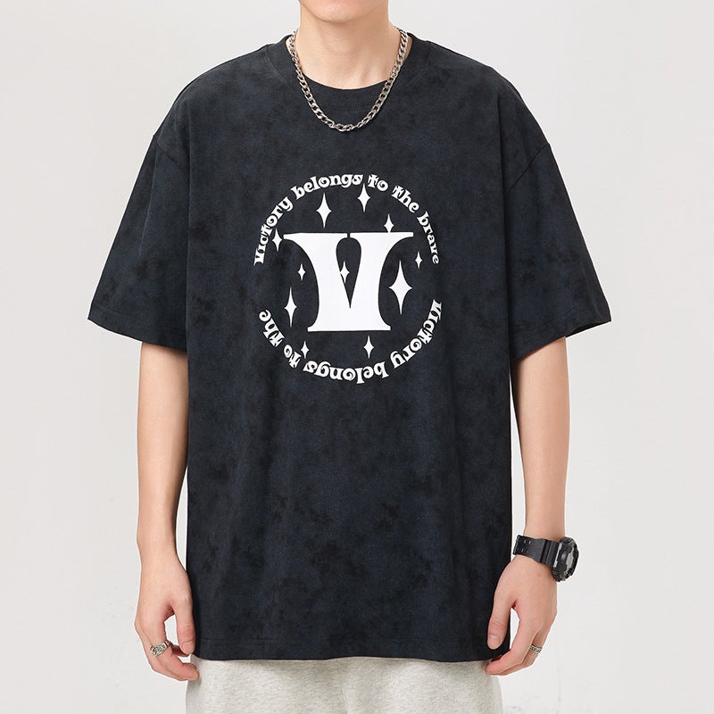 Cityboy Fashion Brand American 230G High Density Knitted Loose Printing Fashion Joker Men'S T Short Sleeve - Image 5
