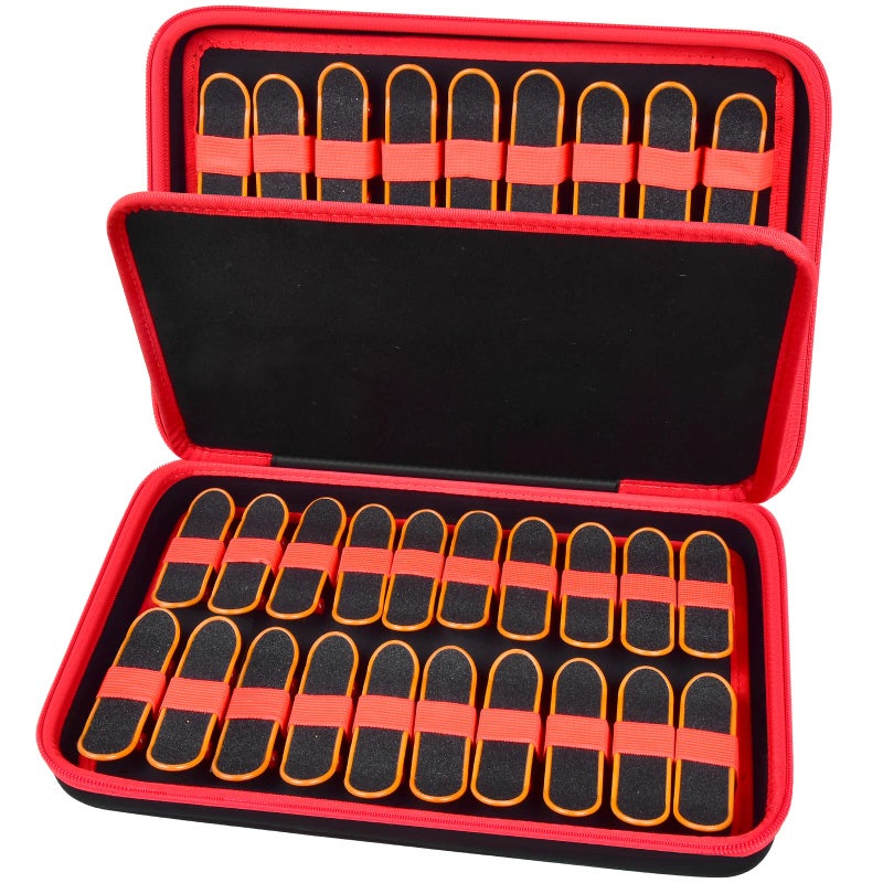 ALKOO Case Compatible with TECH DECK Ultra DLX Fingerboard 4Pack also Holds 38PCS for HOMETALLfor Teak Tuningfor GoldenPlayerfor TIME4DEALS for Gr8ware Collectible Mini Skateboards Red - Image 2