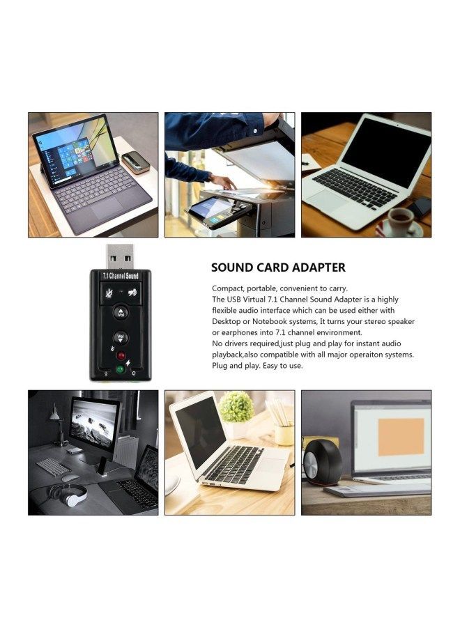 NIBEMINENT Audio Sound Adapter Black - Image 2