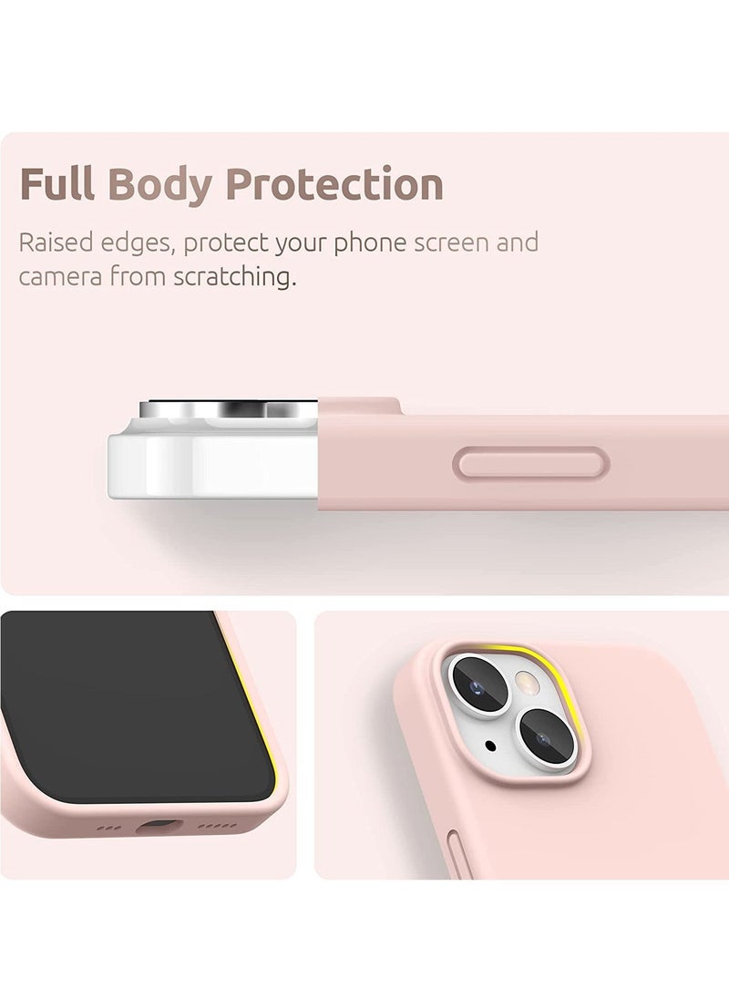 Raxoom Magnetic Case Designed for iPhone 14 Case 6.1 inch (2022), Compatible with MagSafe, Liquid Silicone Phone Case for iPhone 14, Chakl Pink - Image 3
