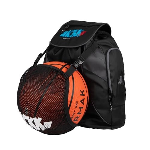 WHACKK Storm Soccer Black Football Equipment Bags Basketball Volleyball Throwball Drawstring Backpack Ballbag Helmet/Ball Pocket Dual Pockets Bottle Holder Lightweight Gym Sports Kitbag for Men Boys - Image 5