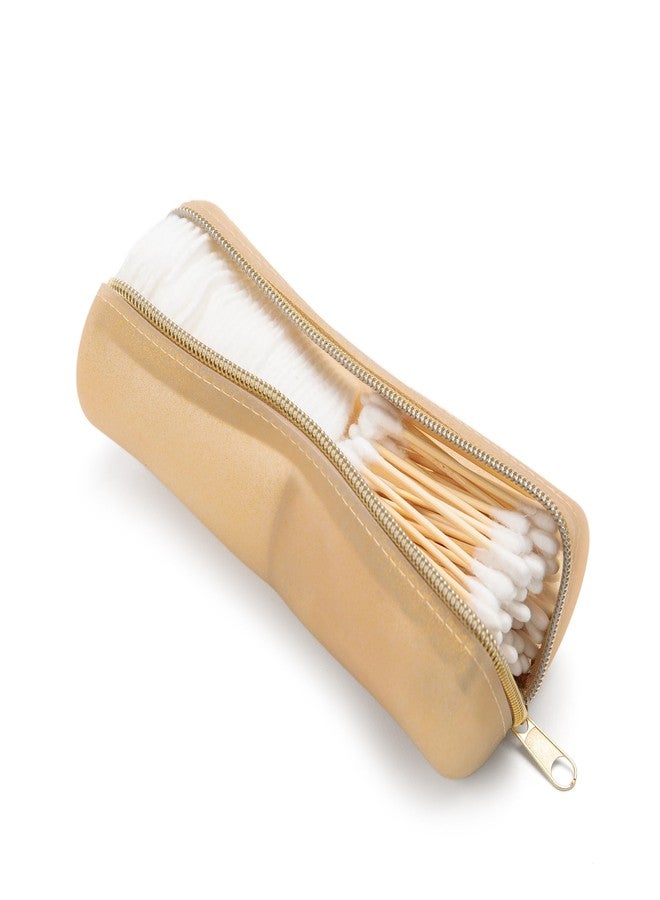 Visfresh Cotton Round Swab Travel Case, 2 in 1 Portable Hair Accessories Organizer, Hair Tie Organizer, Hair Tie Holder, Bobby Pin Holder, Travel Qtips Case, Purse Organization, Floss Holder, Ballroom - Image 1