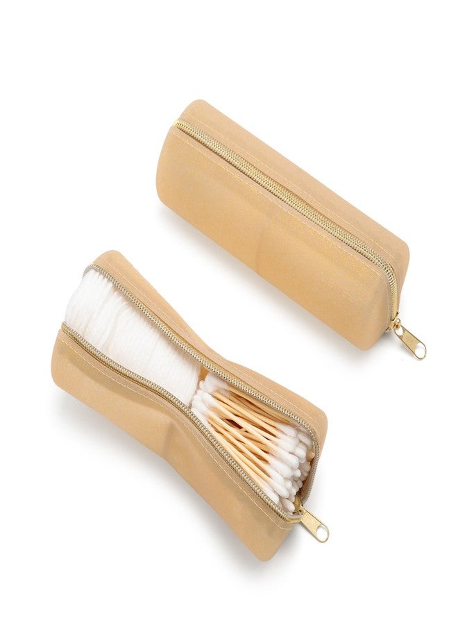 Visfresh Cotton Round Swab Travel Case, 2 in 1 Portable Hair Accessories Organizer, Hair Tie Organizer, Hair Tie Holder, Bobby Pin Holder, Travel Qtips Case, Purse Organization, Floss Holder, Ballroom - Image 2