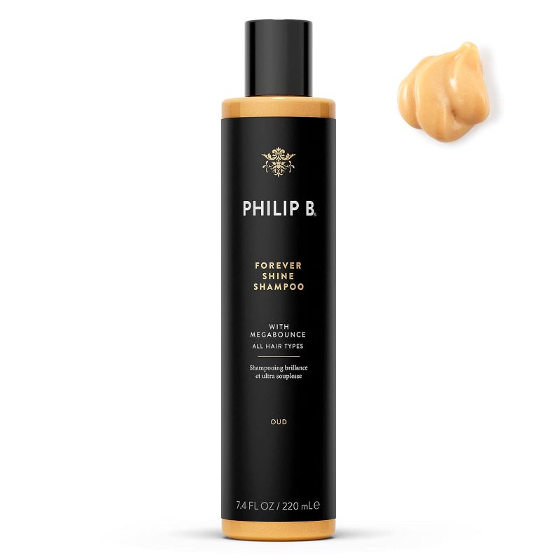 PHILIP B شامبو فيليب ب فور إيفر شاين، 7.4 فل. أوقية (220 مل) - منظف معزز للحجم مع لمسات من العود النقي، يترك الشعر ناعمًا ولامعًا، يقلل التجعد، لجميع أنواع الشعر - Image 1