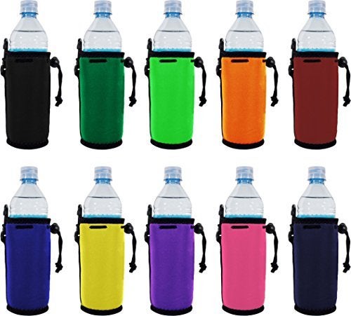 Blank Neoprene Water Bottle Coolie Variety Color 10 Pack