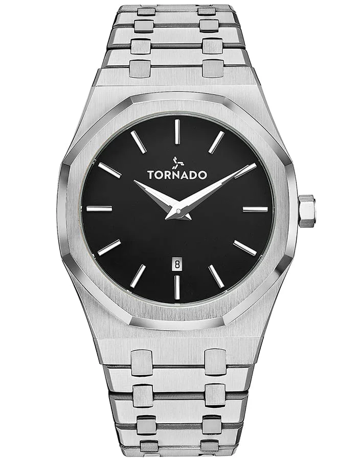 TORNADO Men's Stainless Steel Analog Watch T9009-SBSB - 42 mm