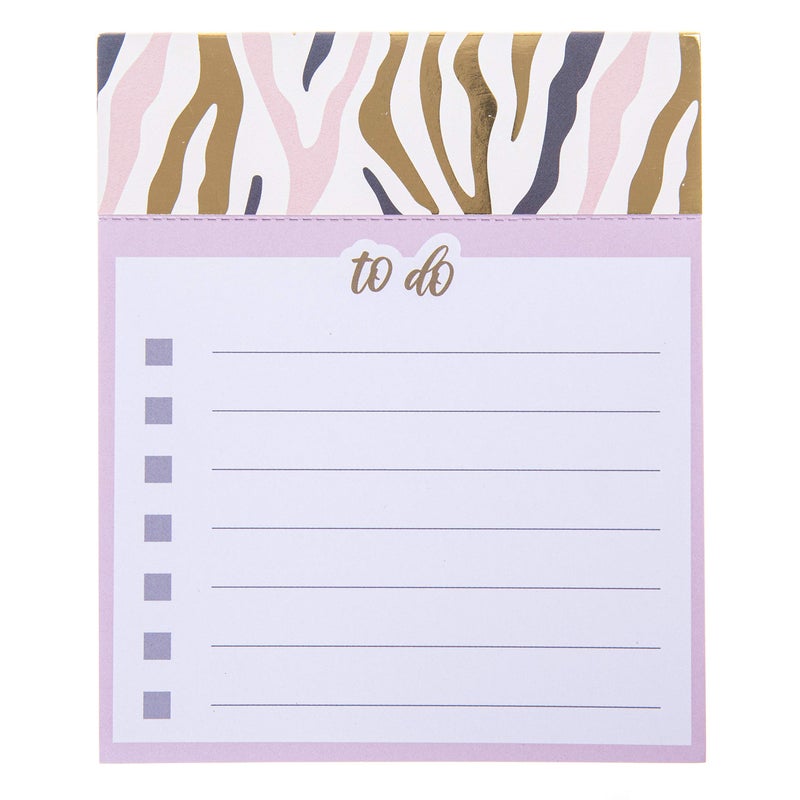 Graphique Jotter Notepad, Pink and Navy Zebra Design – 4.5" x 5.5" x 1”, 250 Lined Pages with “To Do” at the Top – Cute Journal for Leaving Messages and Taking Notes, SP168 - Image 4