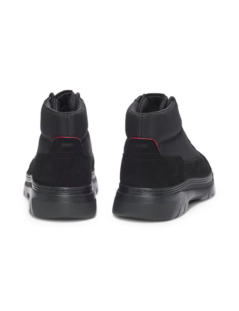 HUGO Hybrid boots in suede and canvas