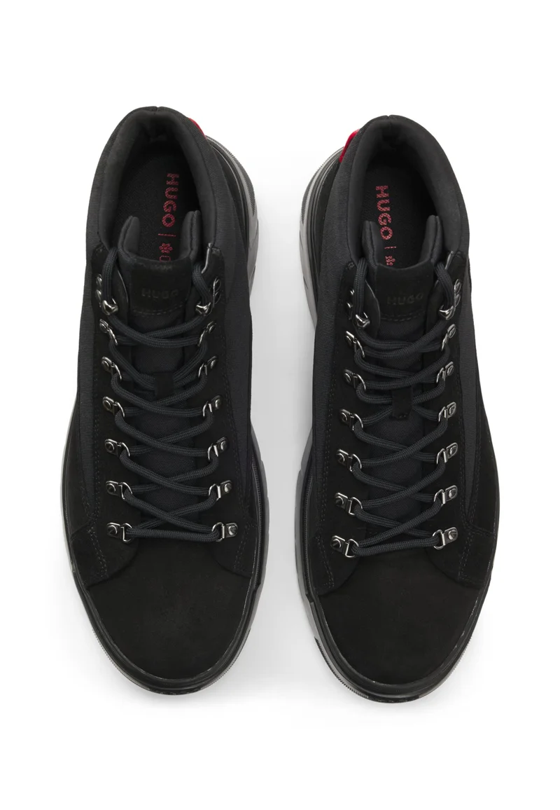 HUGO black Hybrid boots in suede and canvas for Men | Best Price UAE