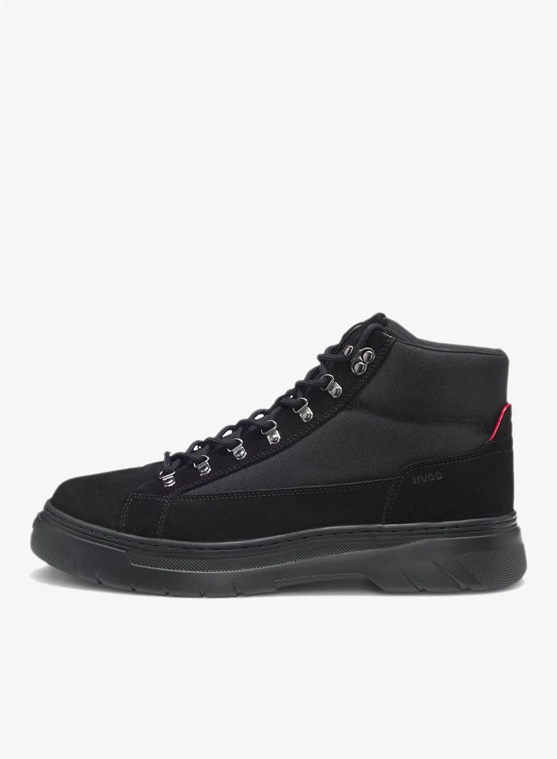 HUGO black Hybrid boots in suede and canvas for Men | Best Price UAE