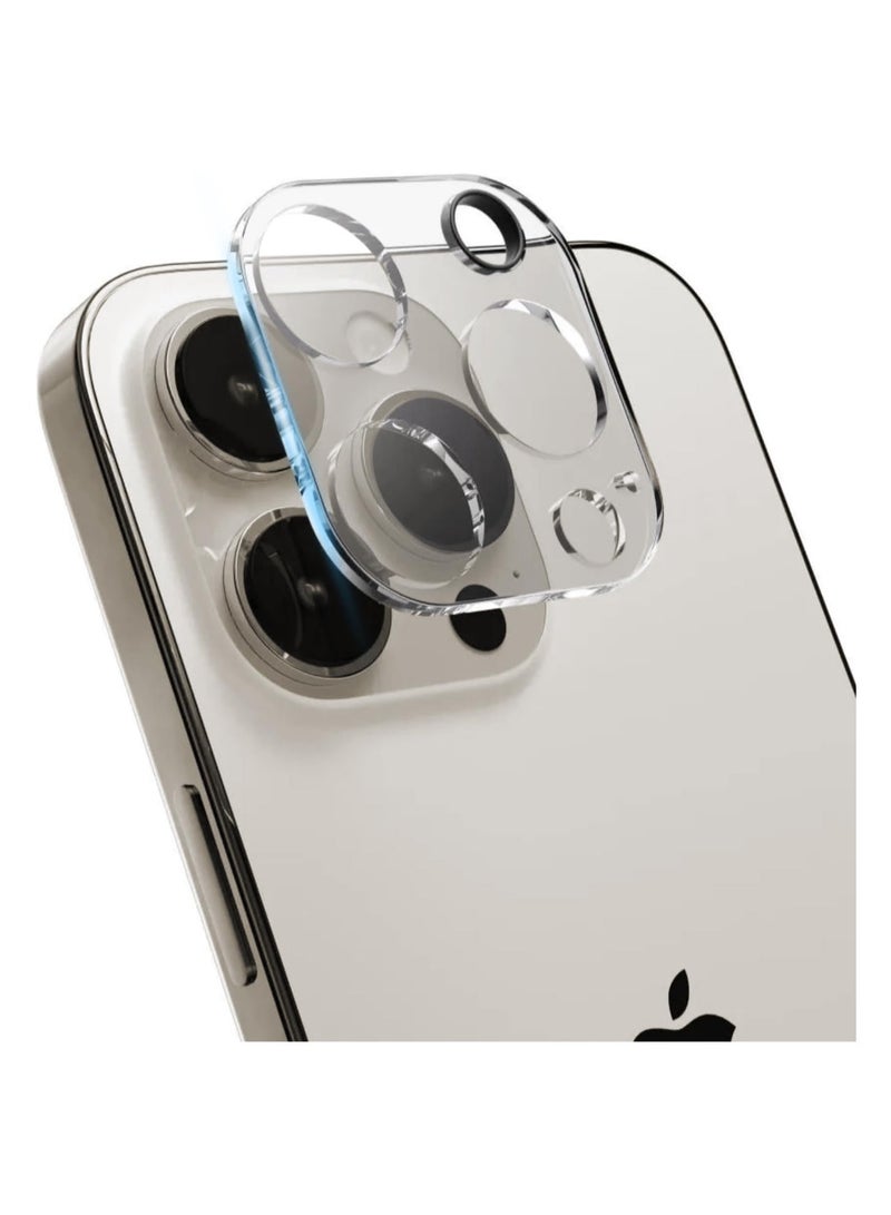 إلترازون واقي عدسة الكاميرا لهاتف iPhone 15 Pro/iPhone 15 Pro Max، تغطية كاملة من الزجاج المقوى 9H فائق الدقة مضاد للخدش وسهل التركيب وصديق للبيئة - Image 1
