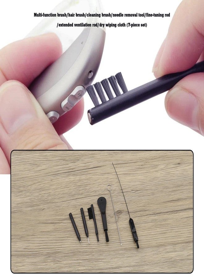 ECSiNG Set of 7 Hearing Aid Cleaning Kit Portable Hearing Aid Cleaning Tools Earbuds Earphone Amplifier Cleaner Brush Kit with Cleaning Cloth - Image 3