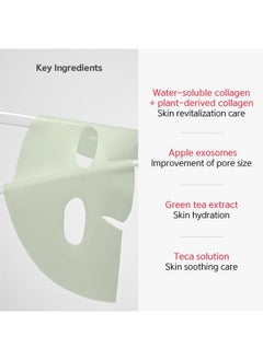 NACIFIC Collagen Gel Facial Mask (Green Tea Cica) 4Ea Set Hydrogel Deep Korean Face Mask Hydrating Overnight Elasticity Firming Pore Minimizing For All Skin Types  - Image 2