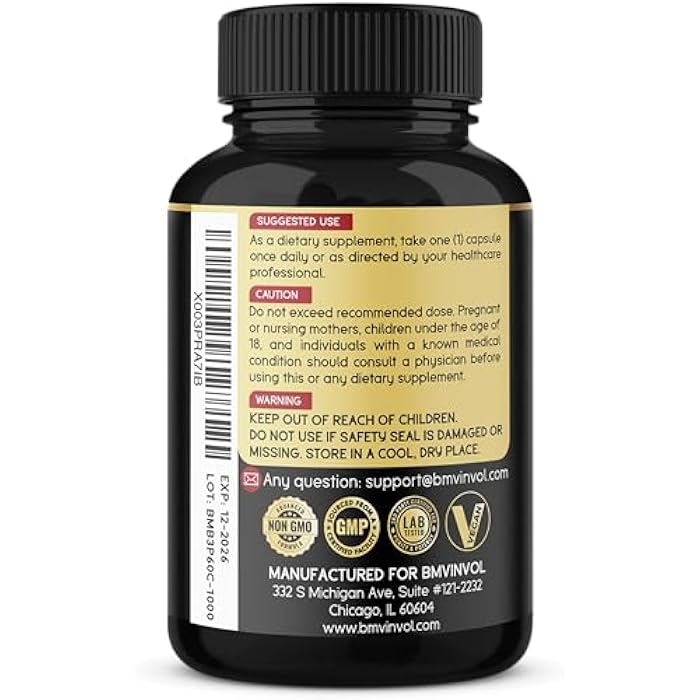 BMVINVOL (3 Packs) Berberine Supplement Plus Ceylon Cinnamon, Milk Thistle, Turmeric, Artichoke Leaf, Black Peppe - 6 Month Supply - 180 Capsules Total - Image 3