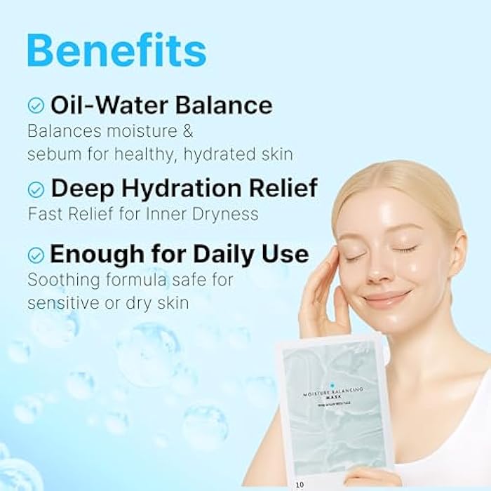 Baegayul Balancing Face Mask Sheet - Korean Facial Mask for Hydrating & Soothing Sensitive Skin, Herbal Essence & Hyaluronic Acid, Korean skincare, Mask for instant Moistureizing, Glow [ 10 Sheet ] - Image 4