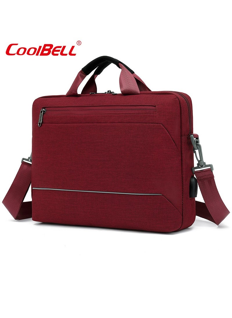 CoolBELL - Large Capacity Laptop Bag Multi-Functional Briefcase Red - Image 1