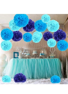 Mordely 18PCS Colorful Tissue Paper Pom Poms Kit - Ceiling Hanging Decorations for Weddings, Birthdays, Festivals, Parties | Assorted Sizes Floral Party Supplies  - Image 3