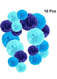 Mordely 18PCS Colorful Tissue Paper Pom Poms Kit - Ceiling Hanging Decorations for Weddings, Birthdays, Festivals, Parties | Assorted Sizes Floral Party Supplies  - Image 4