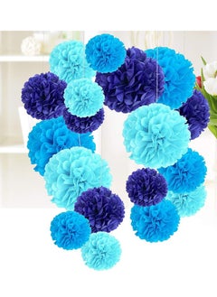 Mordely 18PCS Colorful Tissue Paper Pom Poms Kit - Ceiling Hanging Decorations for Weddings, Birthdays, Festivals, Parties | Assorted Sizes Floral Party Supplies  - Image 5
