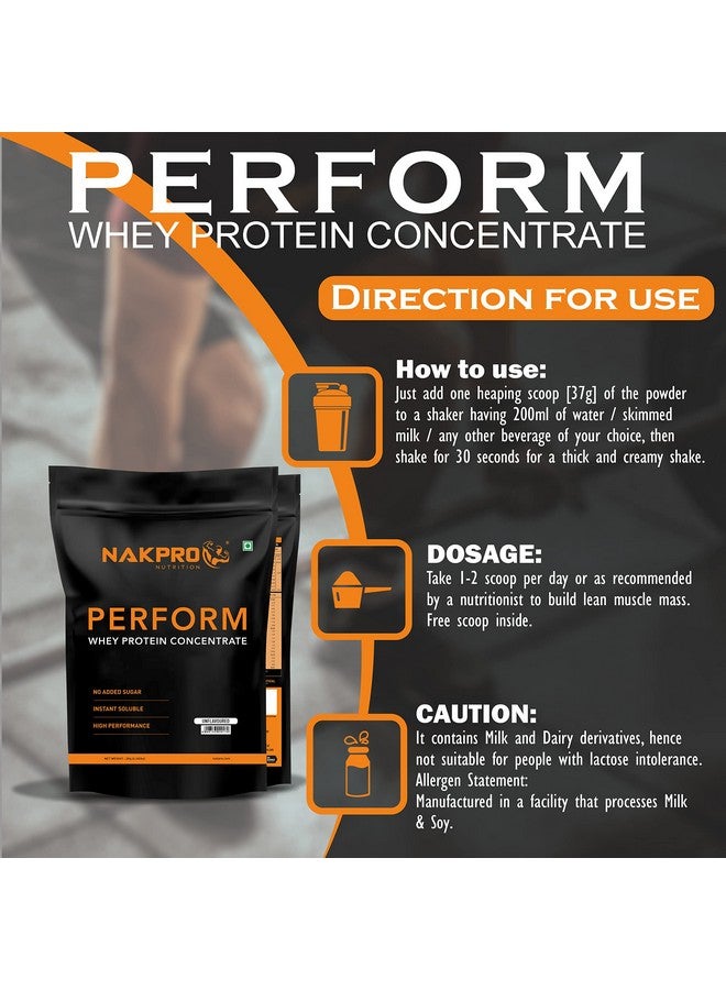 NAKPRO Perform Whey Protein Concentrate 2kg Unflavoured | 24g Protein, 5.3g BCAA | Trustified Certified 100% Authentic Supplement Powder & No Adulteration | Fast Absorbing Whey Protein Powder - Image 5