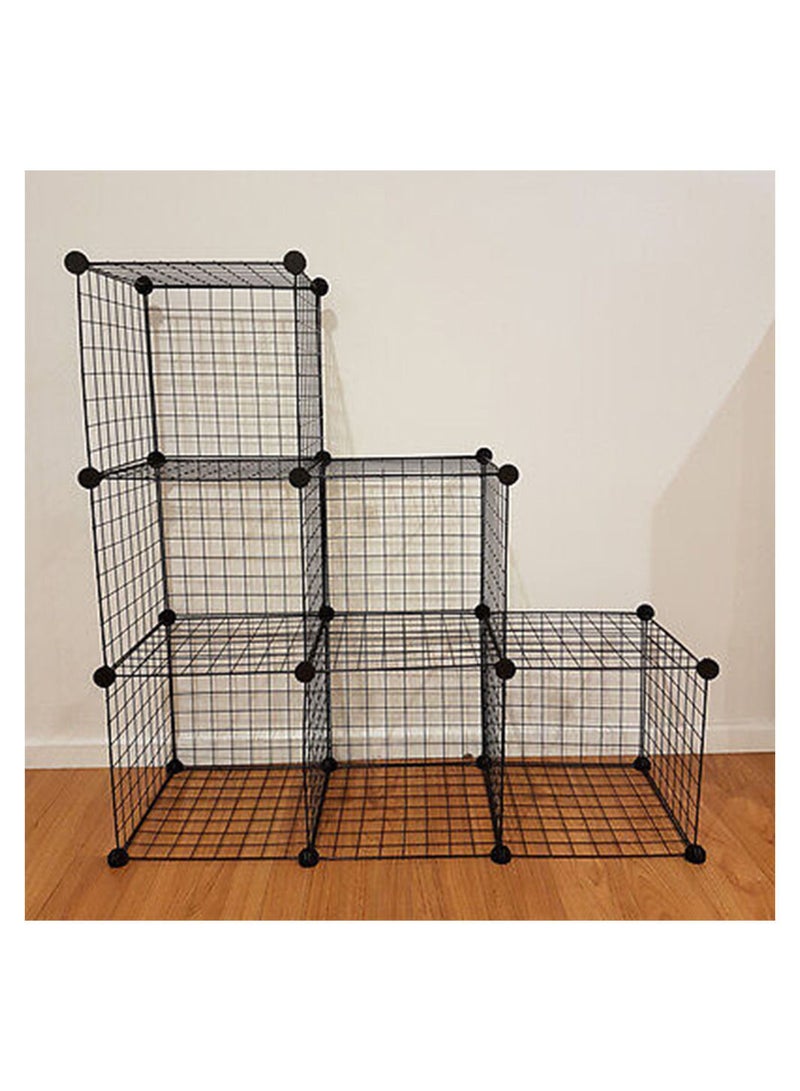 Multi-purpose storage and organization rack, with a grid design that adds a dazzling touch to your home decor, black - Image 5