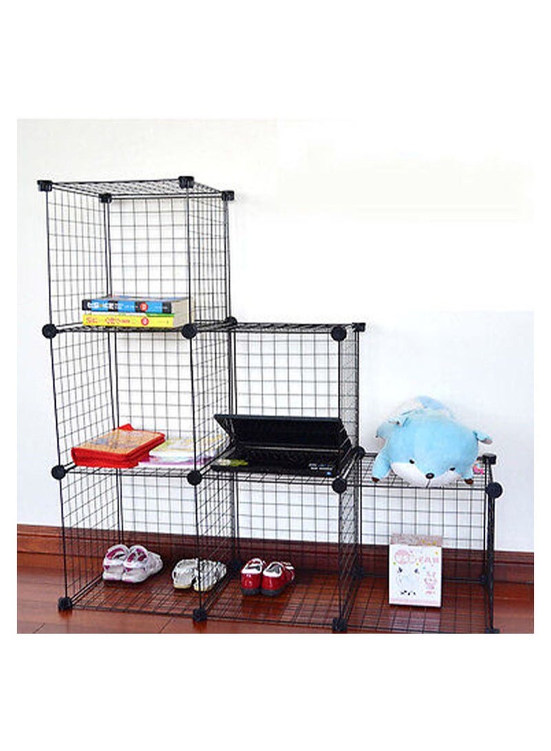Multi-purpose storage and organization rack, with a grid design that adds a dazzling touch to your home decor, black - Image 4