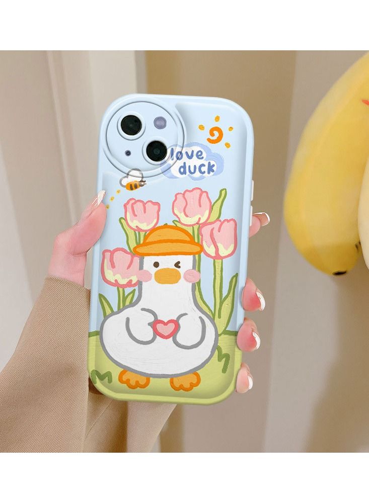 Loquat Cartoon Duck Air Cushion Soft Shell Phone Case For iPhone