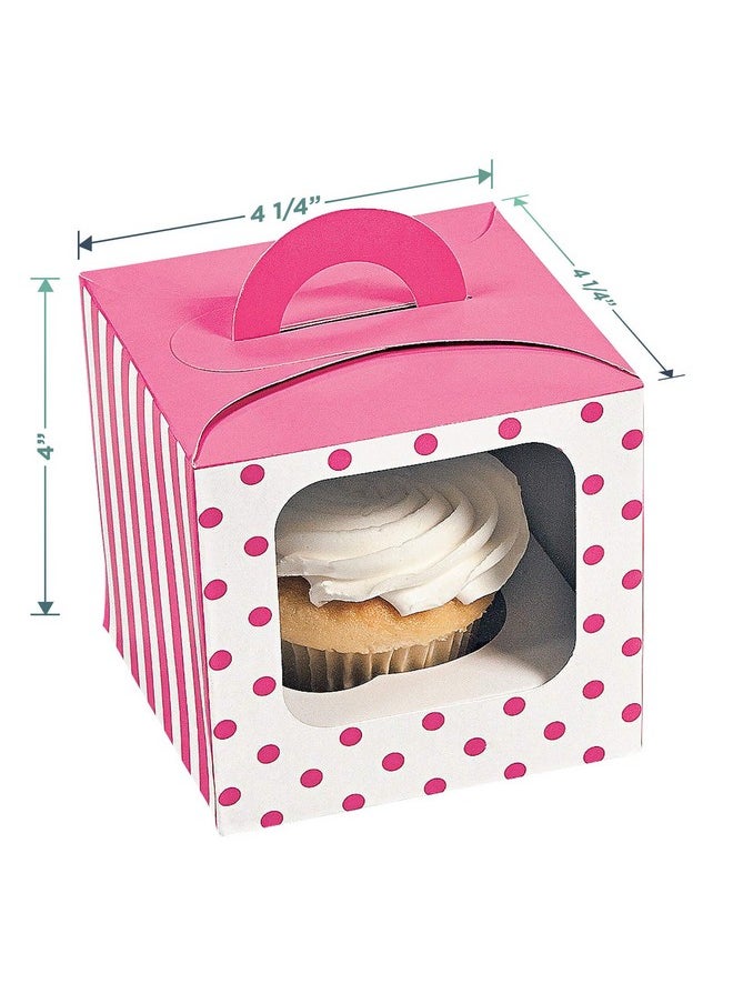 Red And Pink Polka Dot Cupcake Boxes With Insert Holders And Sticker Labels 4 1/2" X 3" X 4 1/2" (24 Count) - pzsku/ZF6BD4E3241250B42C2E0Z/45/_/1697460218/7f286789-0251-40c7-8f2a-ebf5ba47a336