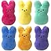 XIAOHONG 6Pcs Peep Plush Easter Bunny Stuffed AnimalEaster Bunny Doll Soft Plush Bunnies Stuffed Rabbit Animal Toy Easter Rabbit Dolls for Kids Easter DecorationPerfect Easter Baskets Filler 6pcs - Image 3