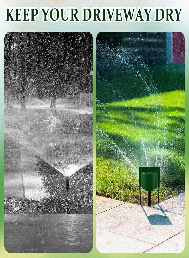 LemonRoad Lasnten 2 Pcs Sprinkler Guard Green Sprinkler Splash Shield Plastic Head Protector Overspray Protector Guard for Lawns, Parks, Garden - Image 4