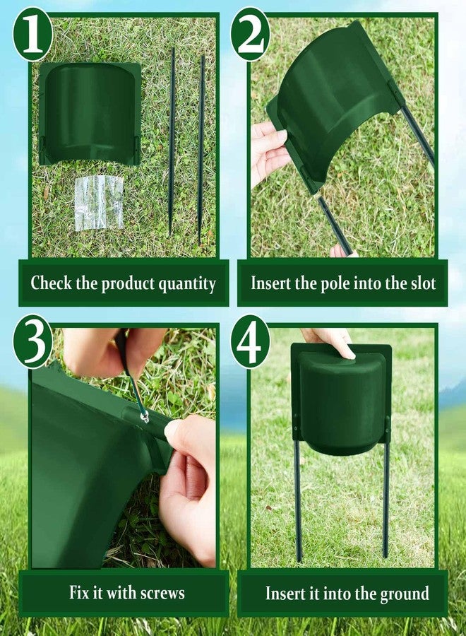 LemonRoad Lasnten 2 Pcs Sprinkler Guard Green Sprinkler Splash Shield Plastic Head Protector Overspray Protector Guard for Lawns, Parks, Garden - Image 3