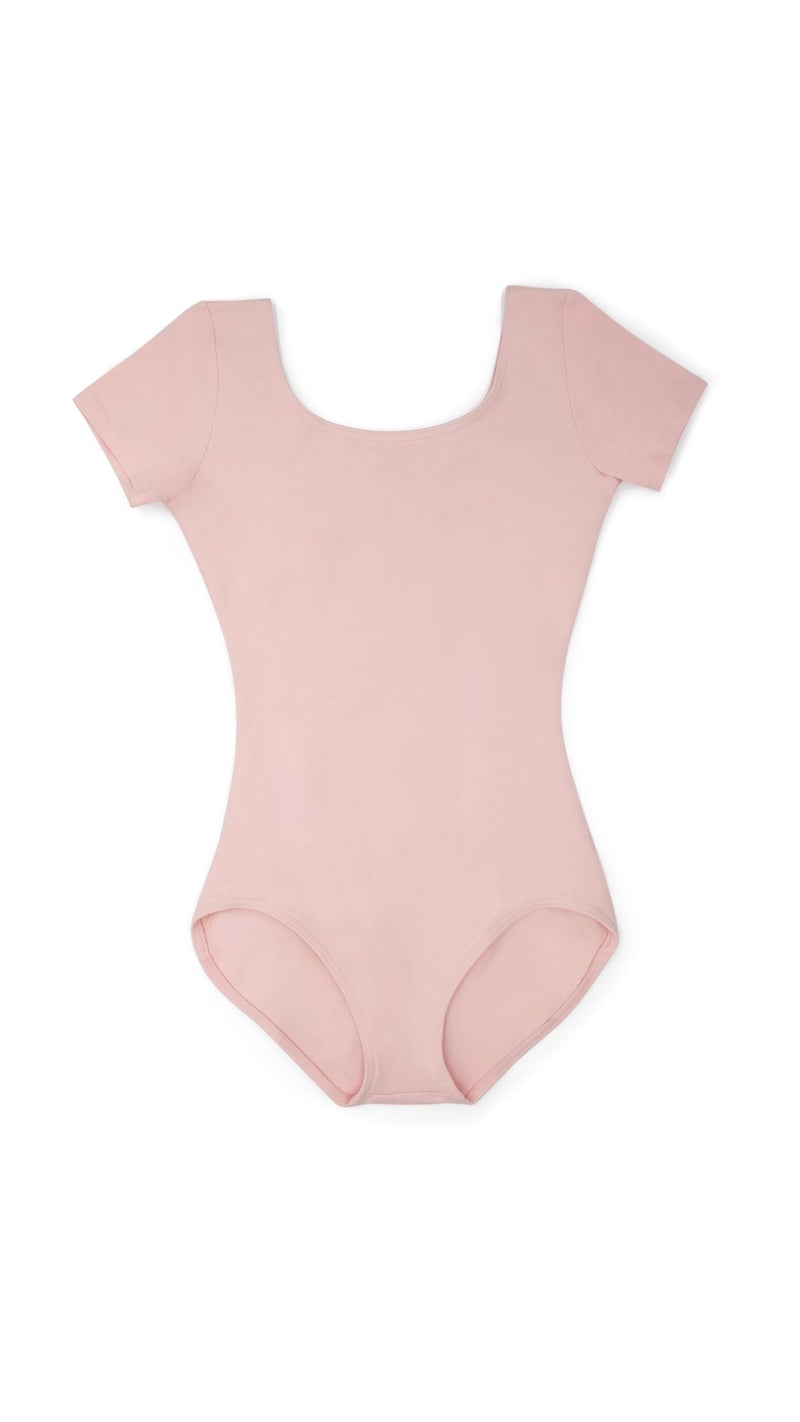 Capezio Little Girls' Classic Short Sleeve Leotard,Pink,S (4-6) - Image 3