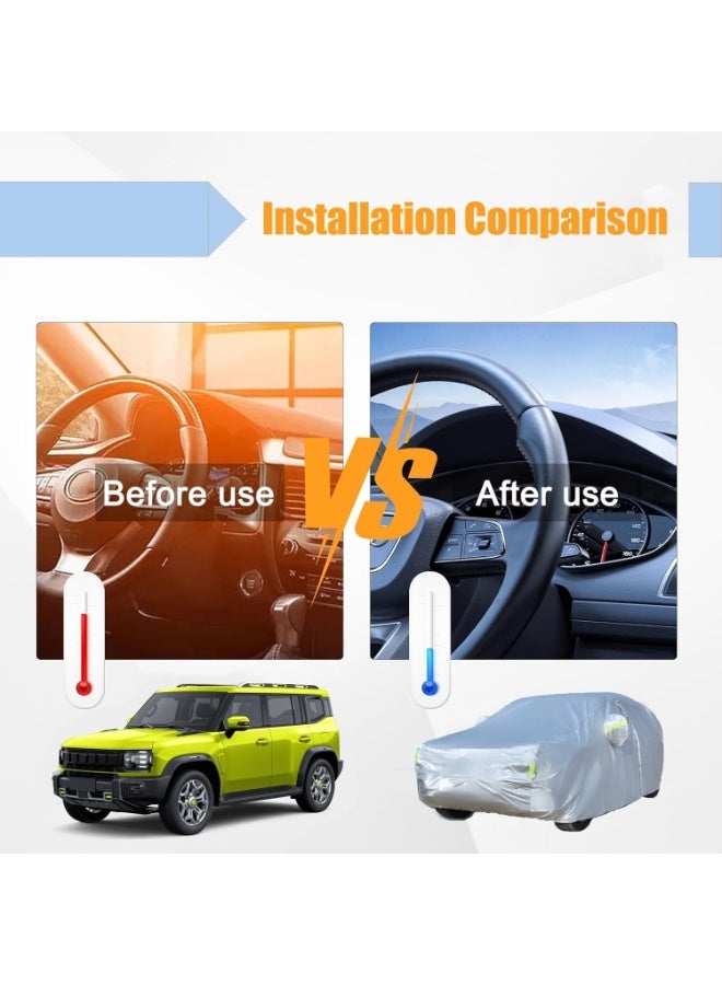 BLAZINGLY Premium 2-Layer Car Cover for Jetour T1 & Jetour T2 | Waterproof, Heat & UV Resistant - Image 3