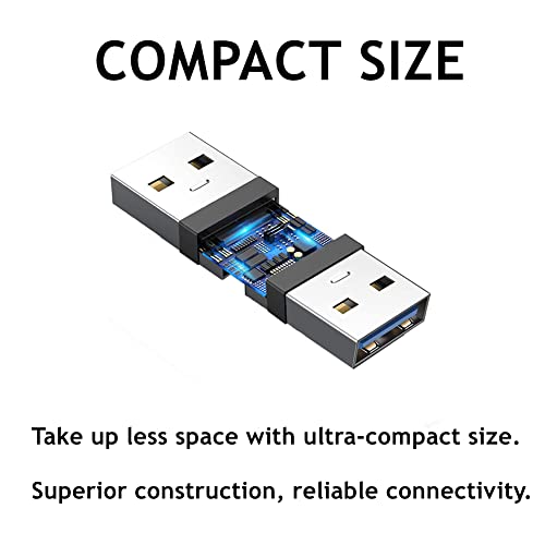 PENGLIN 2Pack USB 3.0 Panel Mount Coupler, USB Pass Through Connector, Female to Female Bulkhead Extension Adapter with Water/Dustcap - Image 3