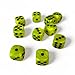 Luck Lab 10 Piece D6 Dice Pack Acrylic Dice for RPG MTG DND Dice Table Games and Board Games Neon Pearl with Black Pips - Image 4