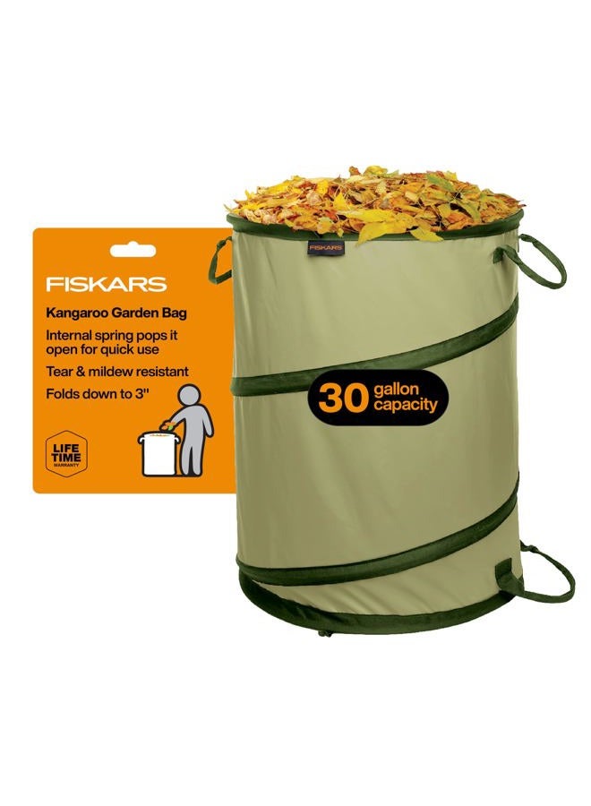 Fiskars 394050-1004 Kangaroo Collapsible Container Gardening Bag, 30 Gallon - Image 1
