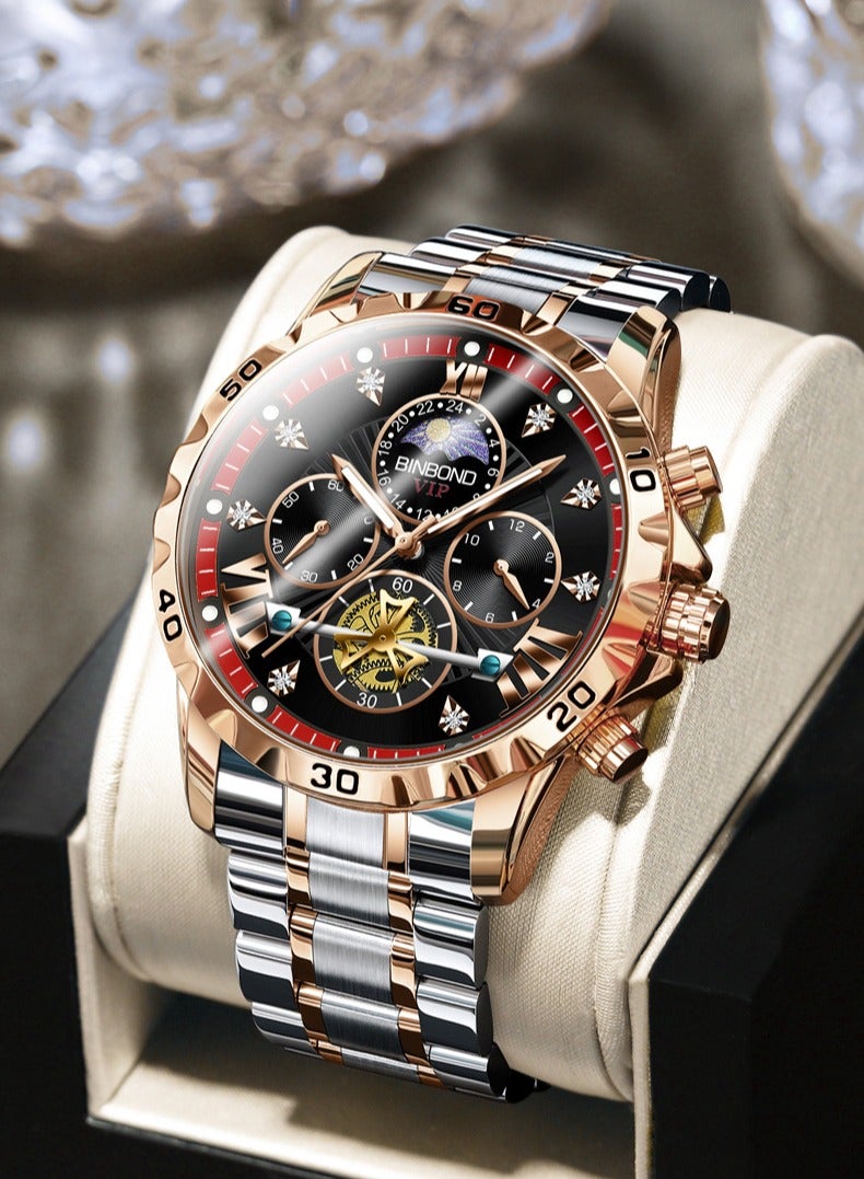 BINBOND Men's Business Student Luminous Waterproof High-End Quartz Watch - Image 2