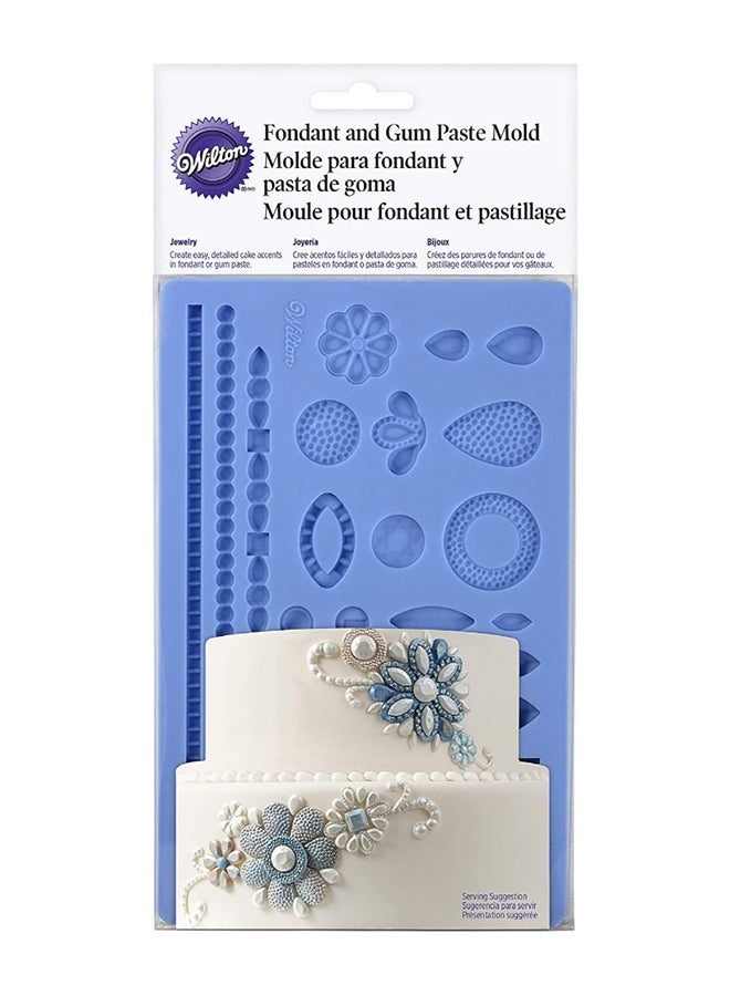 NIBEMINENT Fondant And Gum Paste Mould Blue 26.67x12.95x1.07cm - Image 4