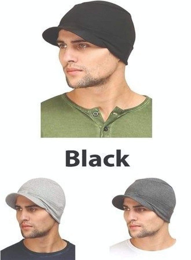 UMANI® Multifunctional Lightweight Beanies Hats, Sun Protection Running Skull Cap Helmet Liner Caps for Men (Black 1PC) - Image 5