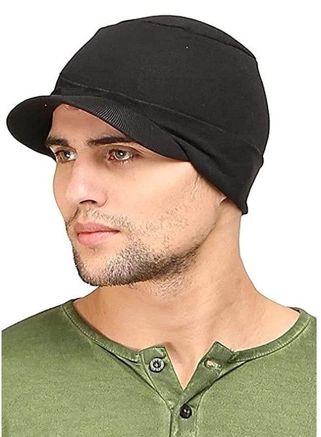 UMANI® Multifunctional Lightweight Beanies Hats, Sun Protection Running Skull Cap Helmet Liner Caps for Men (Black 1PC) - Image 1