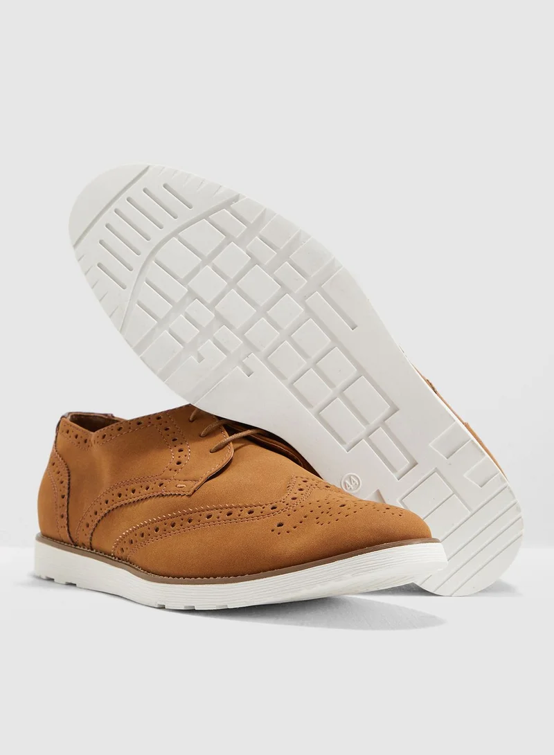 TOPMAN Faux Suede Magic Brogues