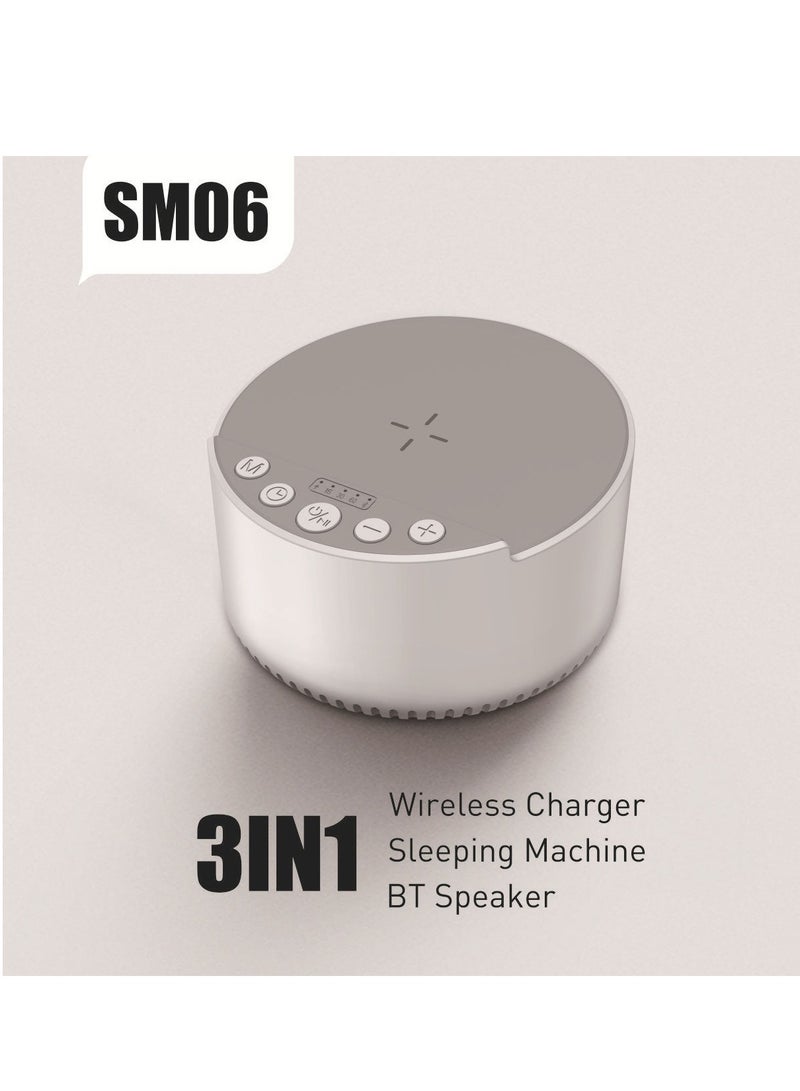 New intelligent white noise 15W wireless charging Bluetooth speaker with white noise sleep monitor and multifunctional sound system - Image 1