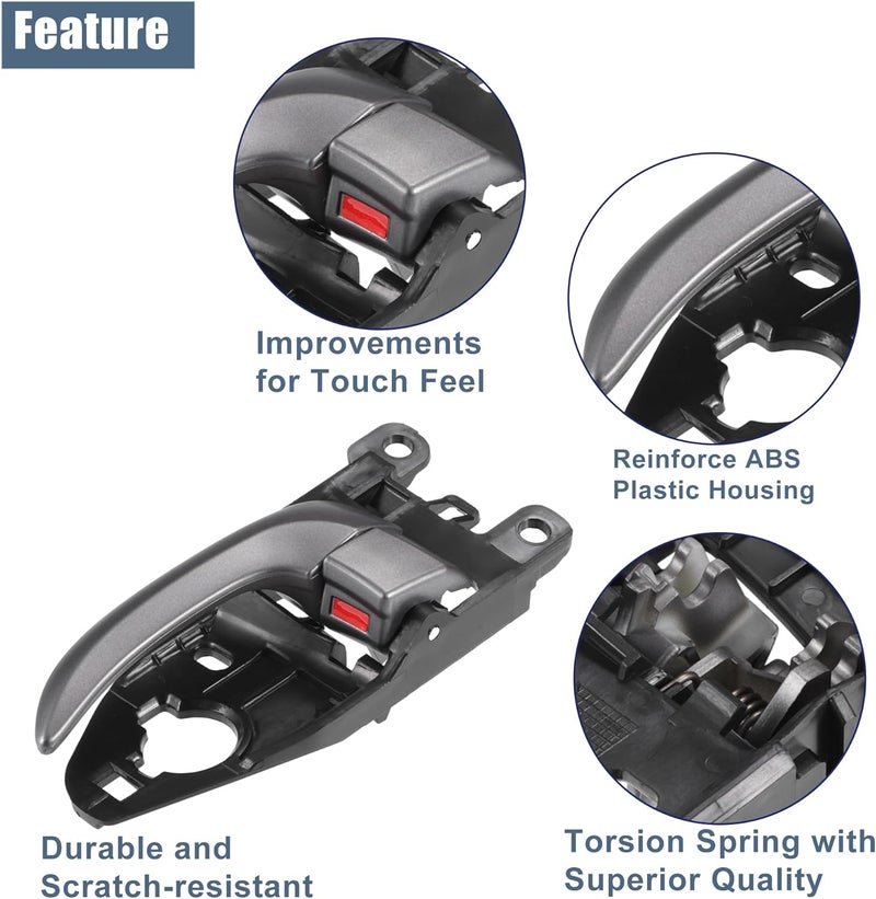 ACROPIX Interior Door Handle Set for Hyundai Elantra 2011-2016 - Image 3