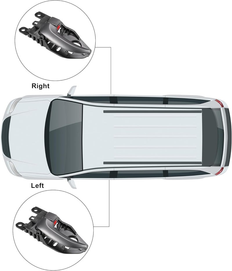 ACROPIX Interior Door Handle Set for Hyundai Elantra 2011-2016 - Image 4
