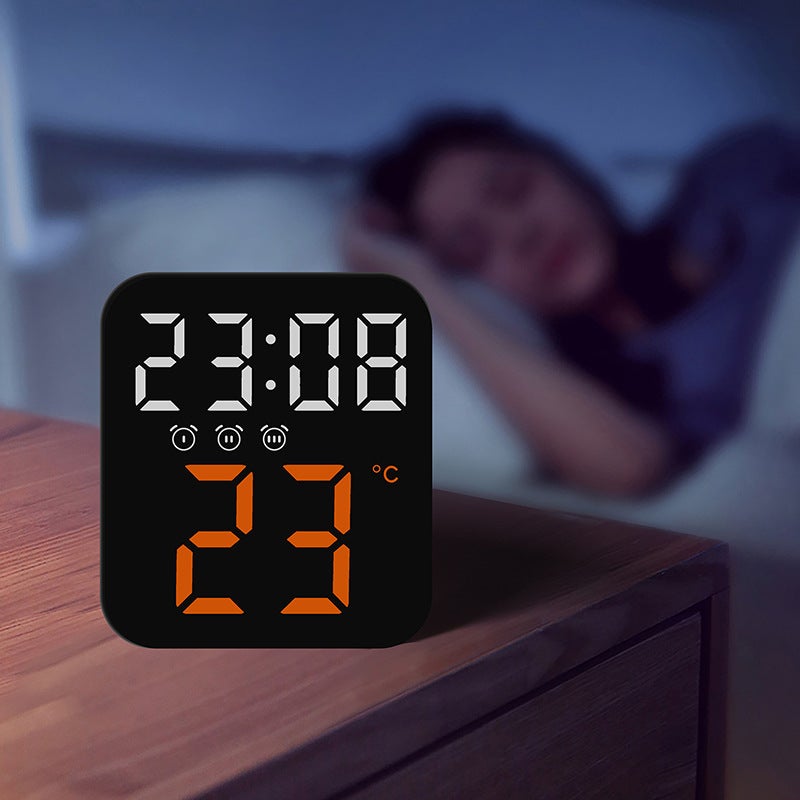 Creative New Temperature Clock, Simple Led Digital Clock, Three Sets Of Alarm Clock, Entrance Wall Clock, Multi-Scenario Practical Clock 8015 - Image 2