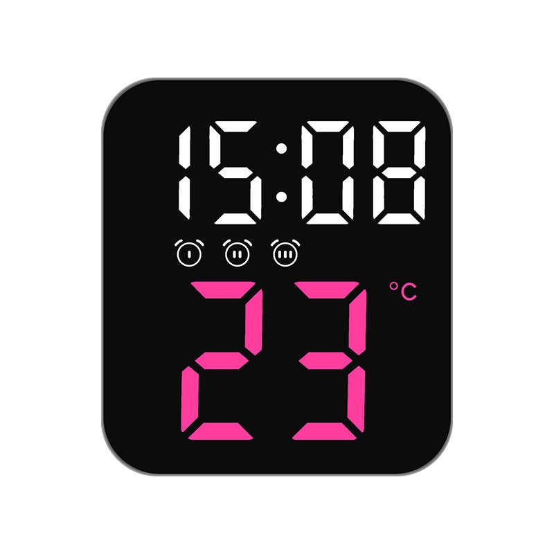 Creative New Temperature Clock, Simple Led Digital Clock, Three Sets Of Alarm Clock, Entrance Wall Clock, Multi-Scenario Practical Clock 8015 - Image 1