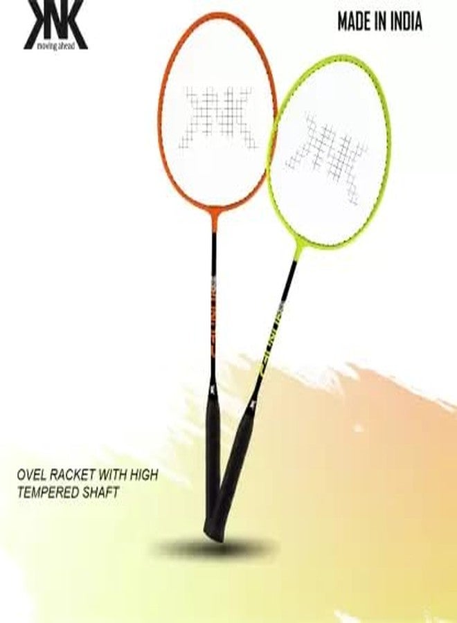 KNK 2 Aluminium Badminton with 3 Nylon Shuttle with Rackets Bag Badminton Kit (Multicolor) - Image 3