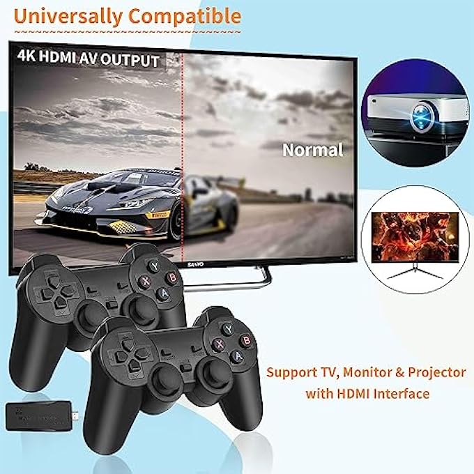 2.4G RETRO GAMING CONSOLE PLUG AND PLAY VIDEO GAME STICK WITH BUILT-IN 15000 GAMES AND 20000 GAMES VARIATION (20000+ GAMES, 64GB) [VIDEO GAME] [VIDEO GAME] - Image 5