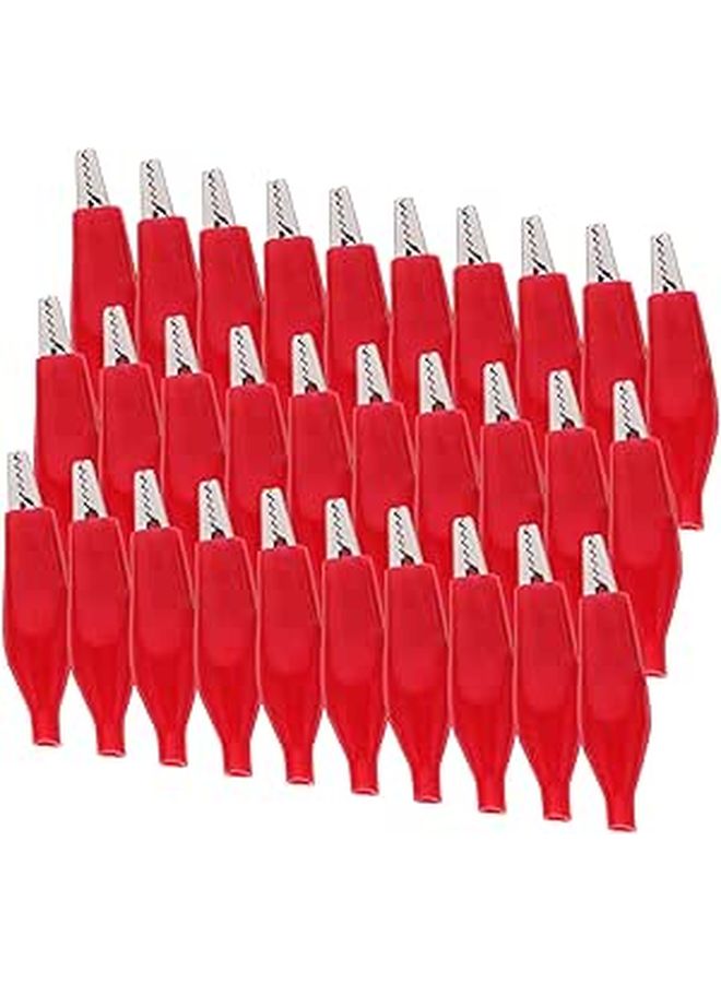 30Pcs Heavy Duty Insulated Alligator Clip Test Leads for Automotive Electrical Testing - Image 1